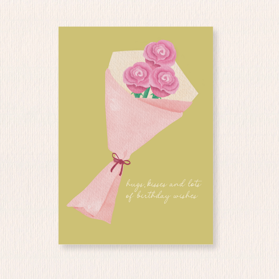 Hugs and kisses kaart