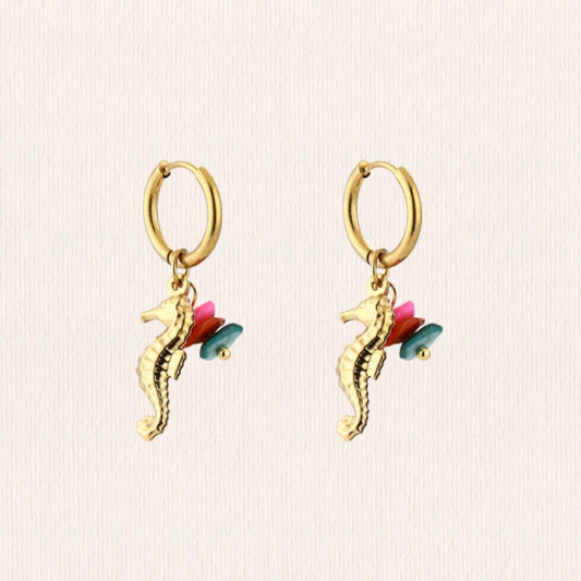 Oorbellen met zeepaardjes