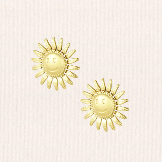 Smiley zon oorbellen