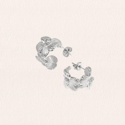 Bloem creool oorbellen