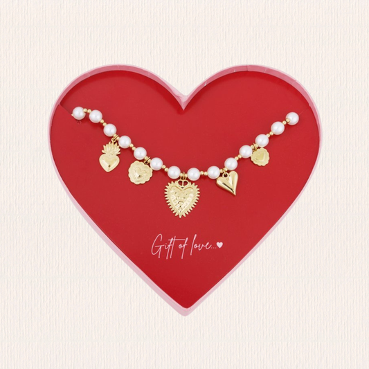 Gift of love stainless steel parelketting