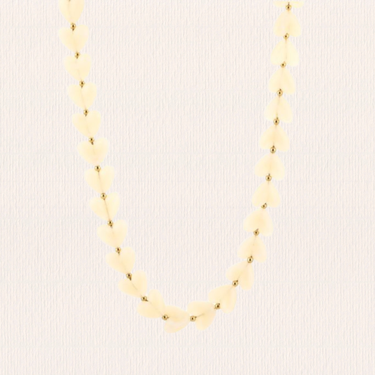 Hartjesketting geel/ beige