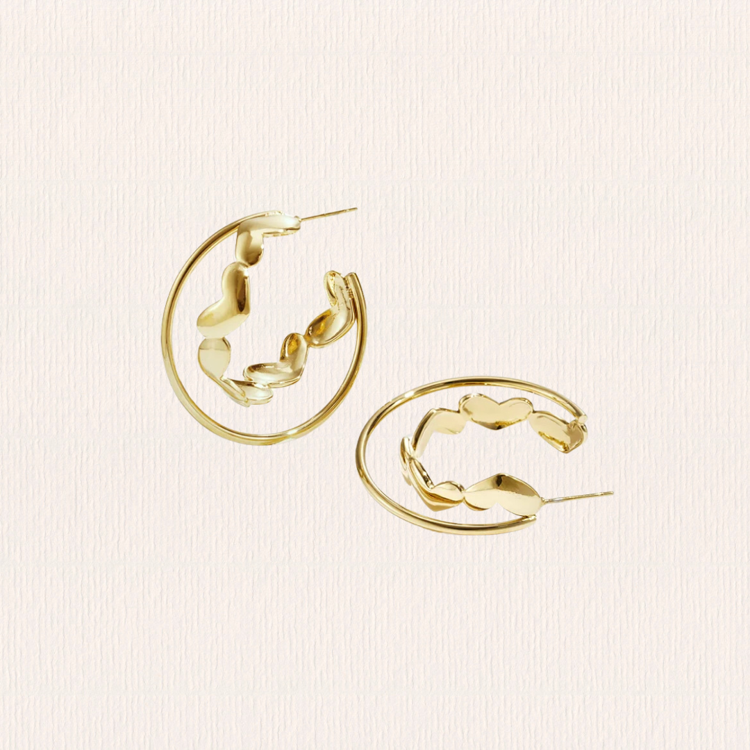 Dubbele creolen met draai