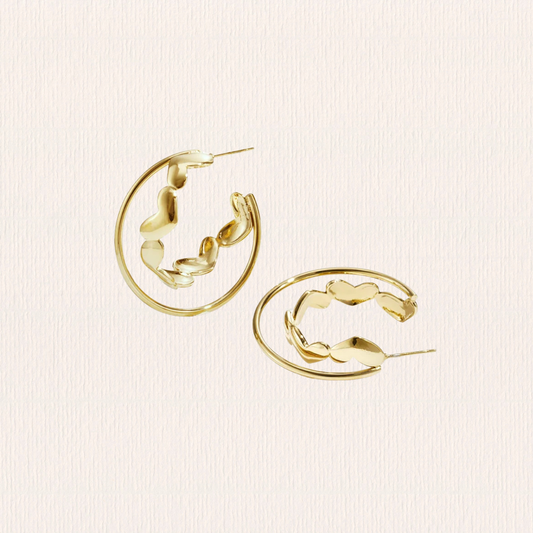 Dubbele creolen met draai