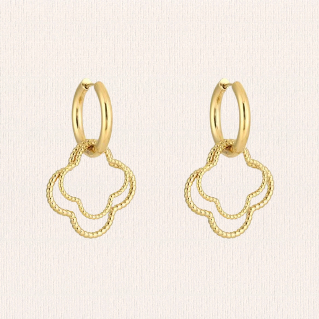 Oorbellen met klavertjes vier