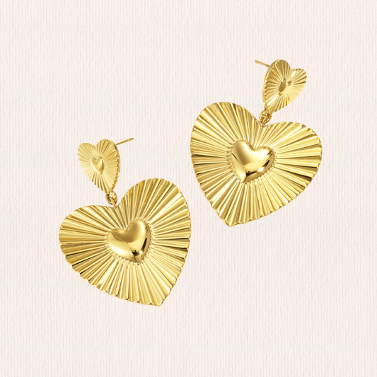 Hart statement oorbellen