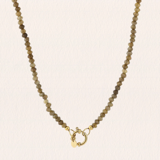 Groene natuursteen ketting