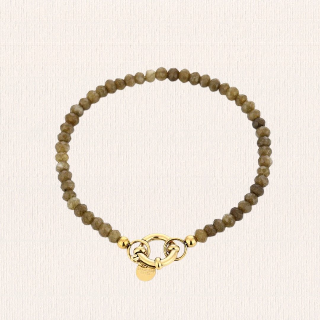 Groene natuursteen armband