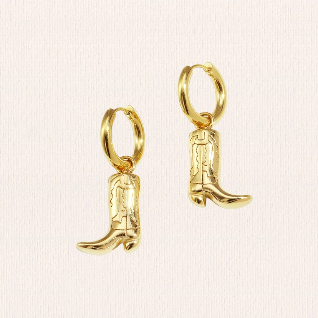 Cowboy boot oorbellen