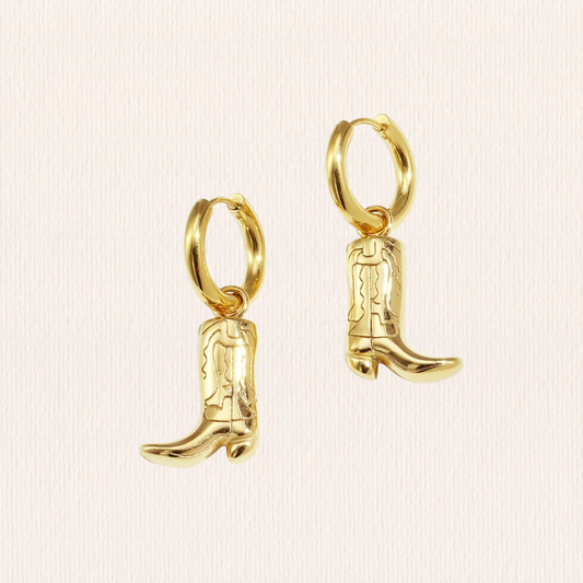 Cowboy boot oorbellen