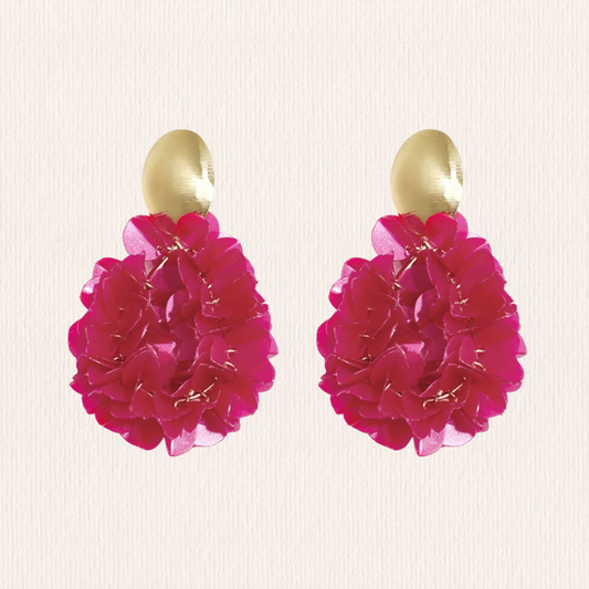 Glitter roze hoop oorbellen