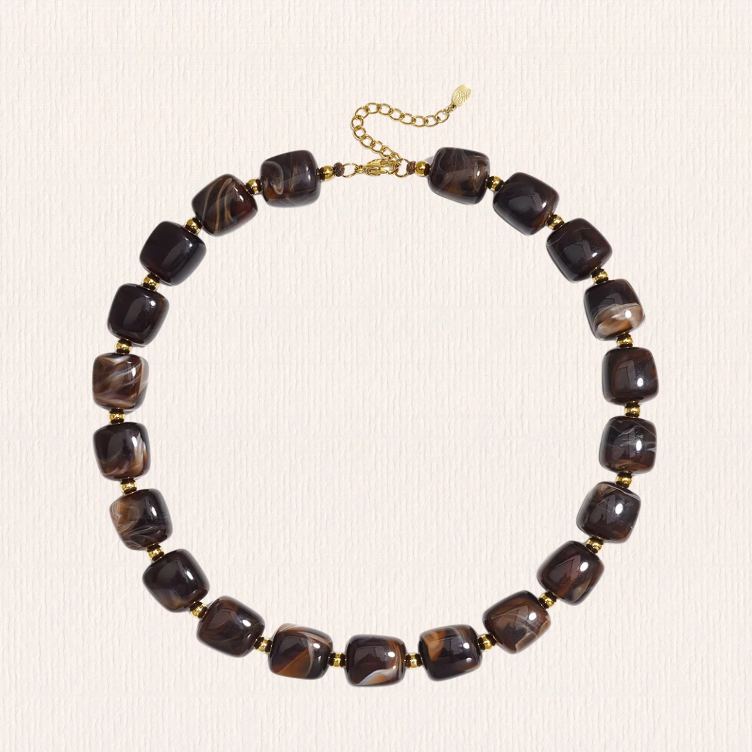 Bruine kralenketting