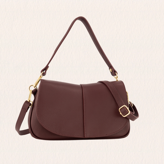 Leren handtas bordeaux