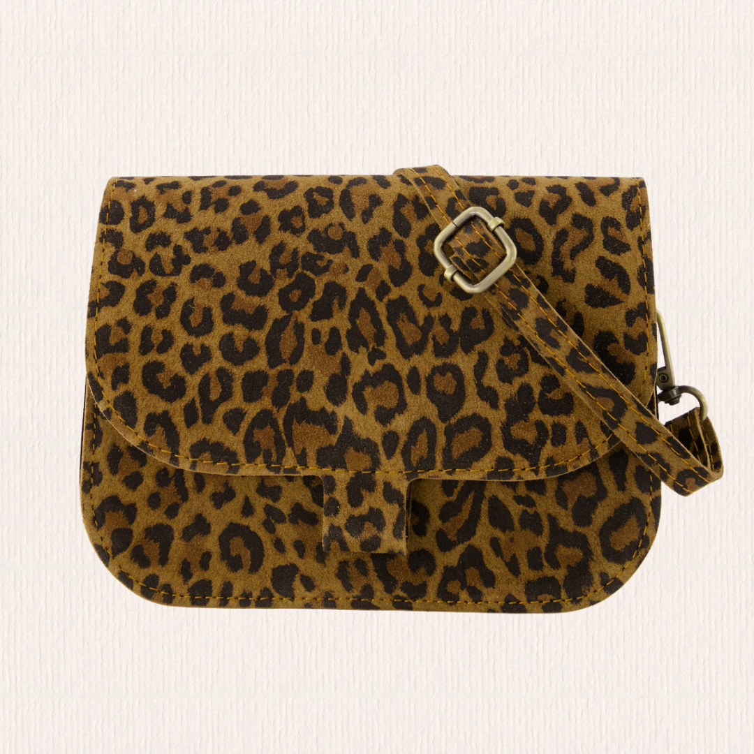 Panterprint crossbodytasje