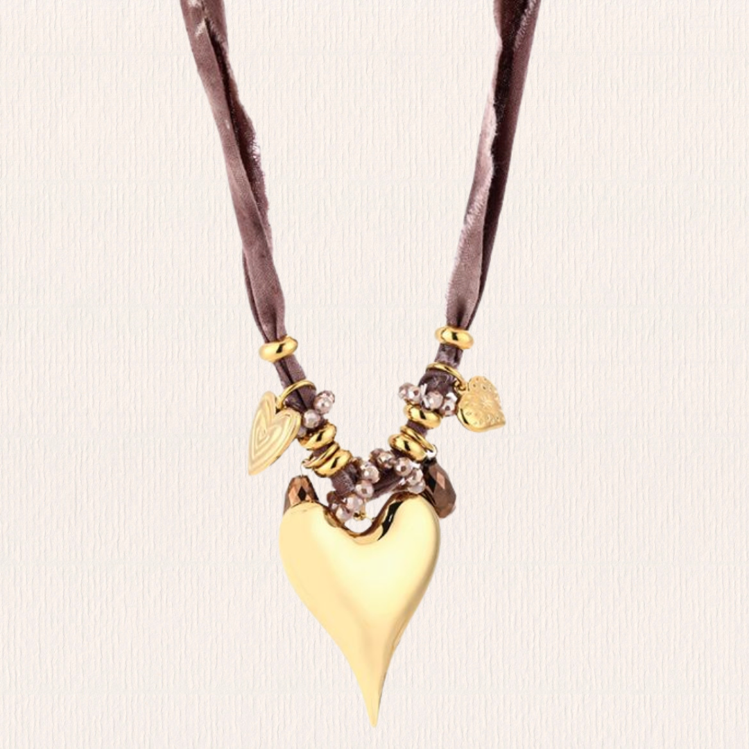 Bruine bedelketting van stof