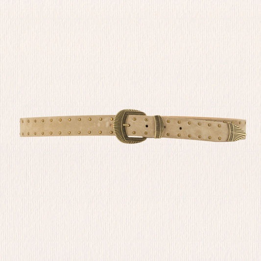 Beige leren riem