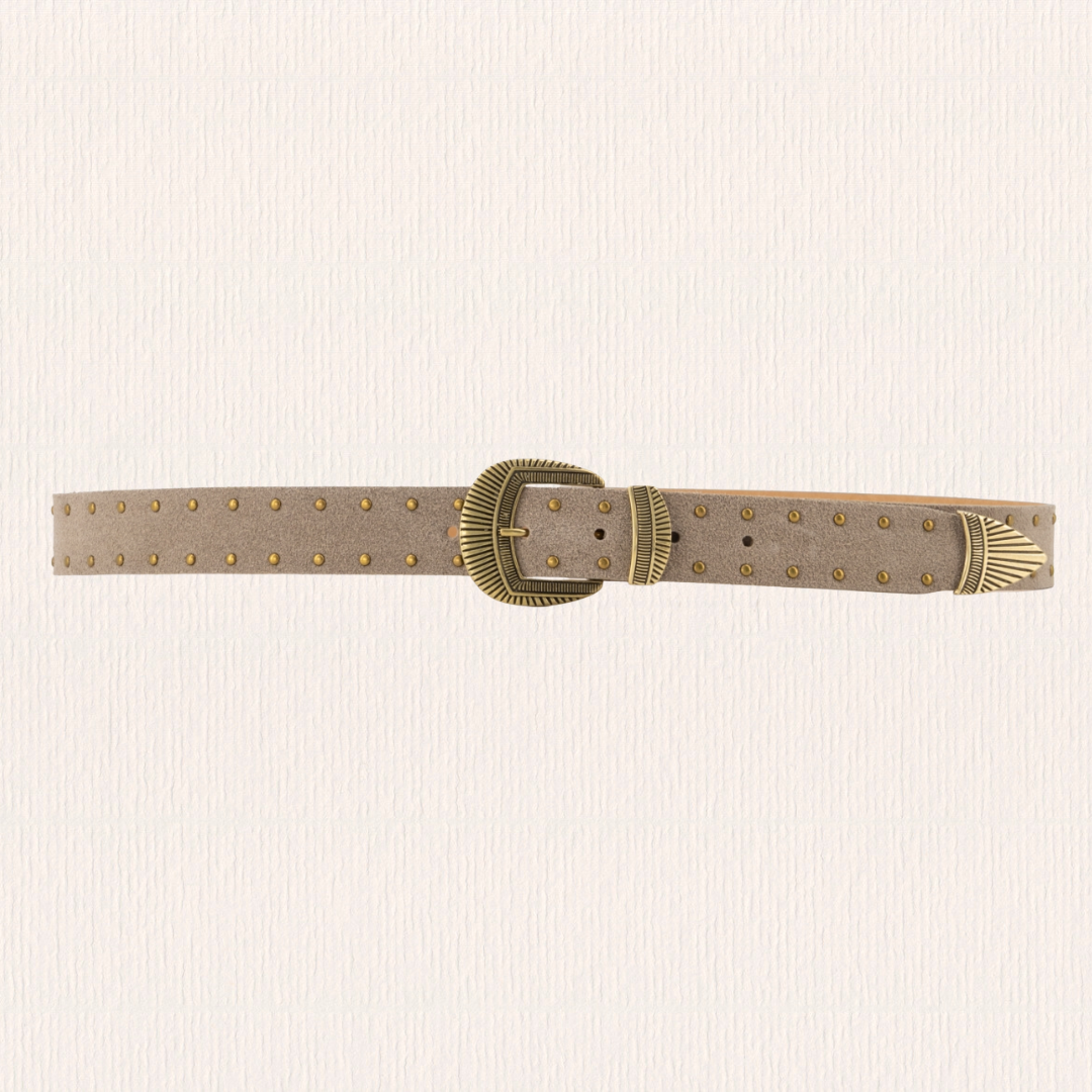 Taupe leren riem