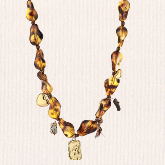 Bruine ongelijke bedelketting