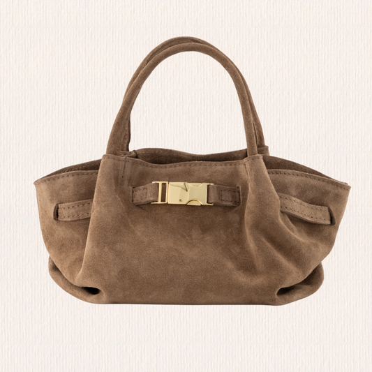 Bruin handtasje met goud detail
