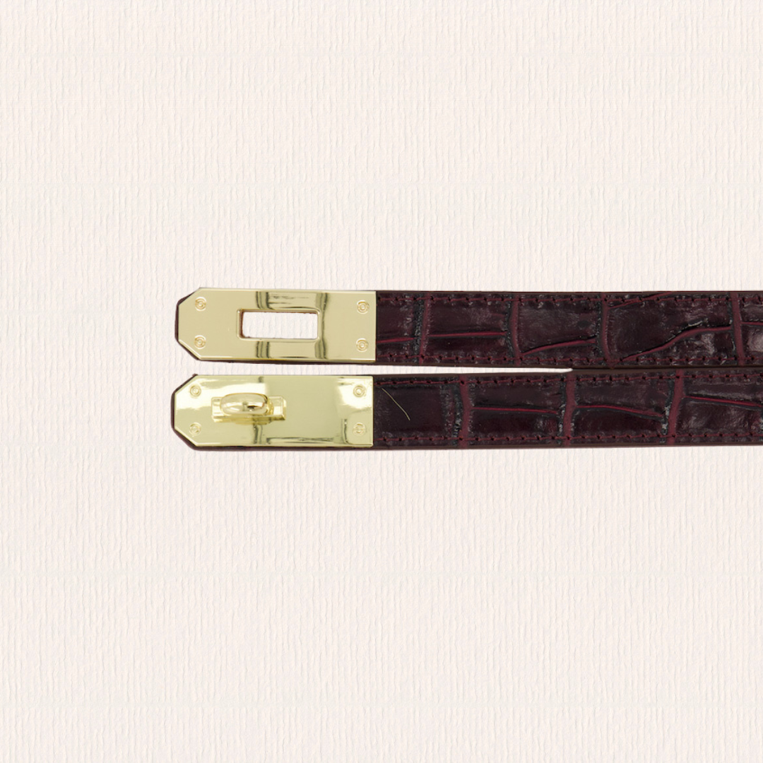 Bordeaux verstelbare riem met draaisluiting