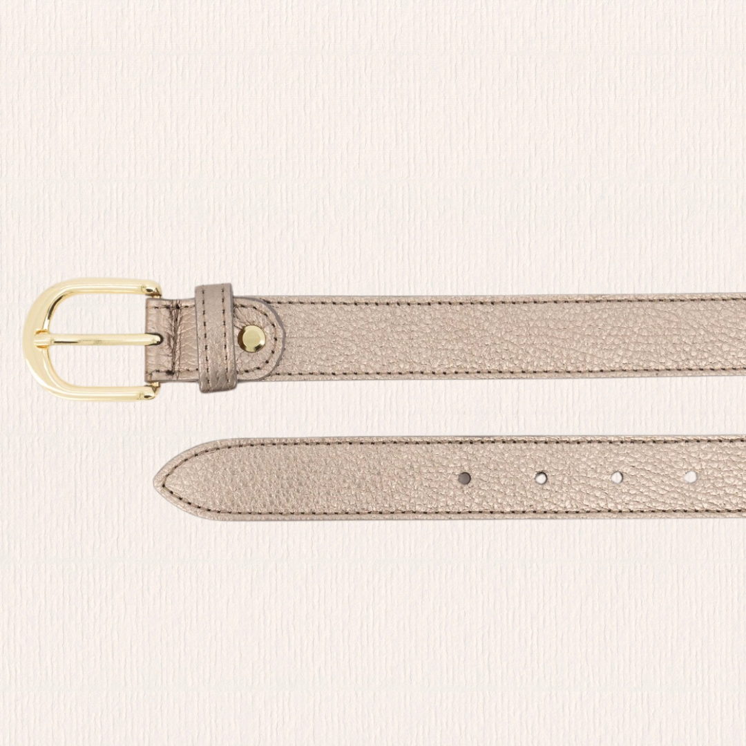 Bronskleurige grain riem