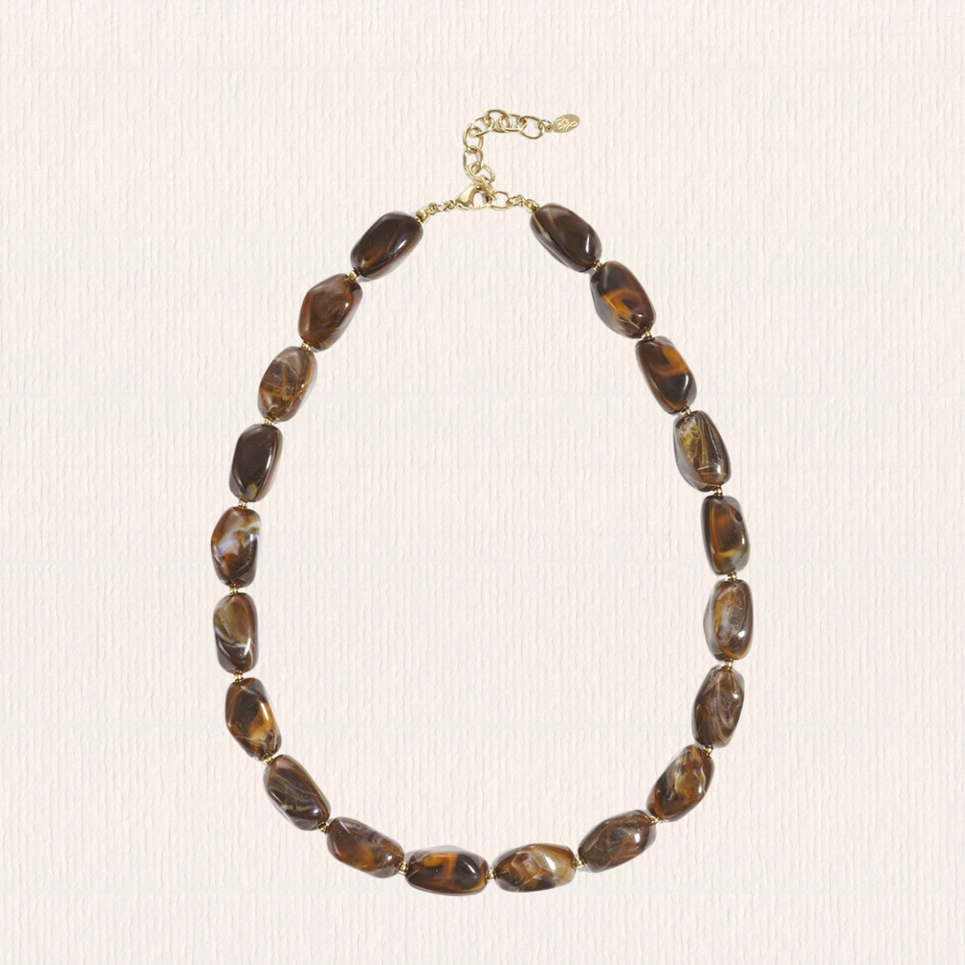 Bruine kralenketting