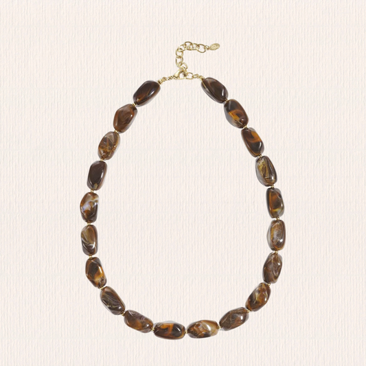 Bruine kralenketting