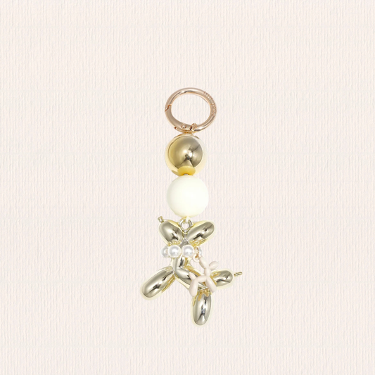 Tasbedeltje met balonhondje wit