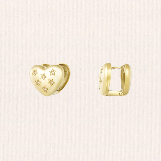 Hart stud oorbellen