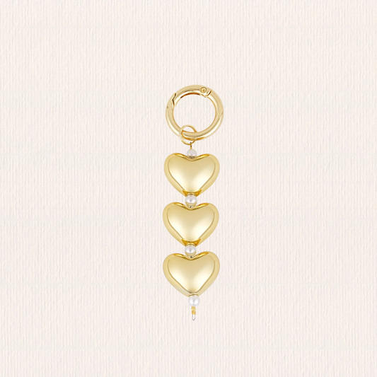 Tasbedeltje met gouden hartjes