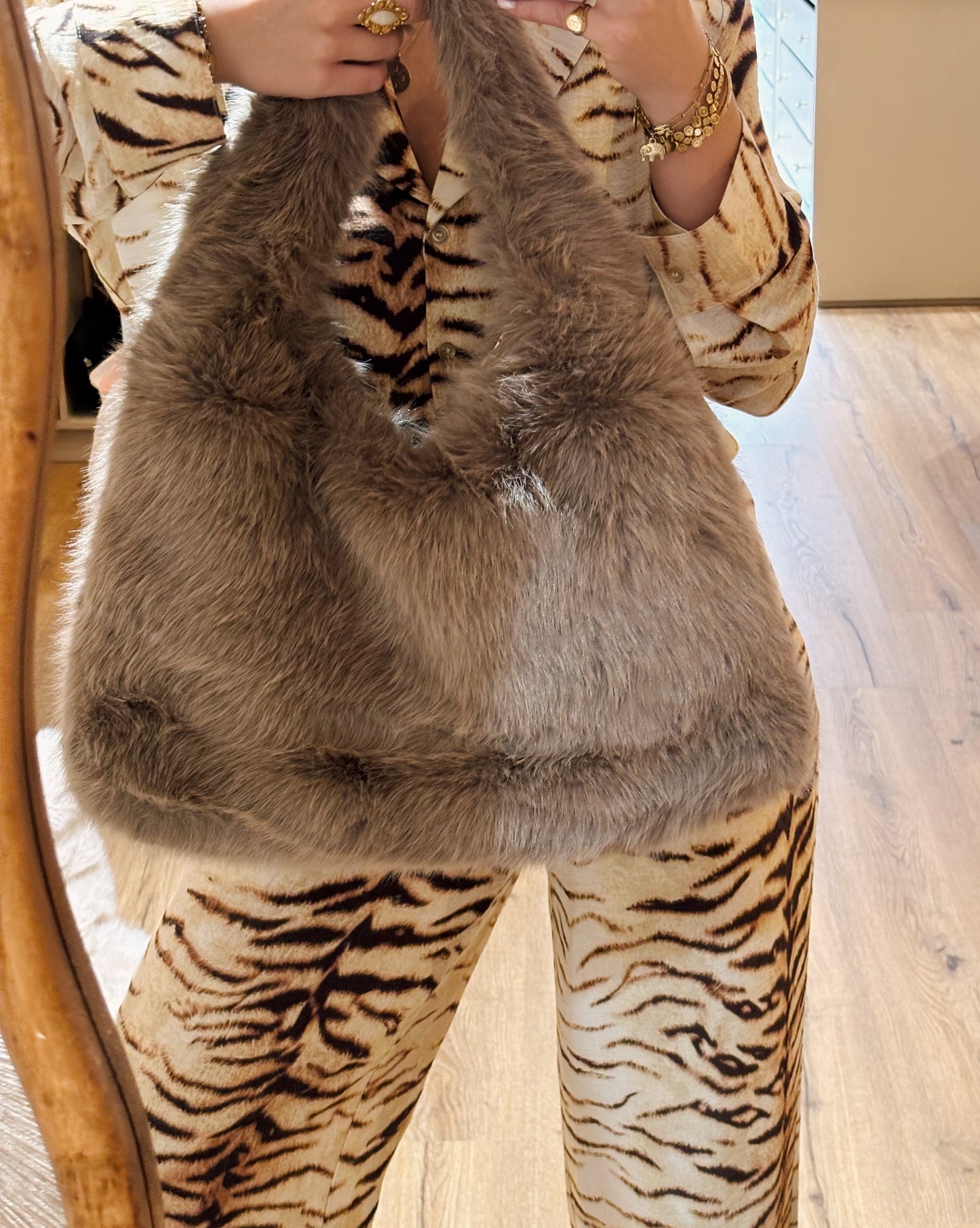 Teddy handtas taupe