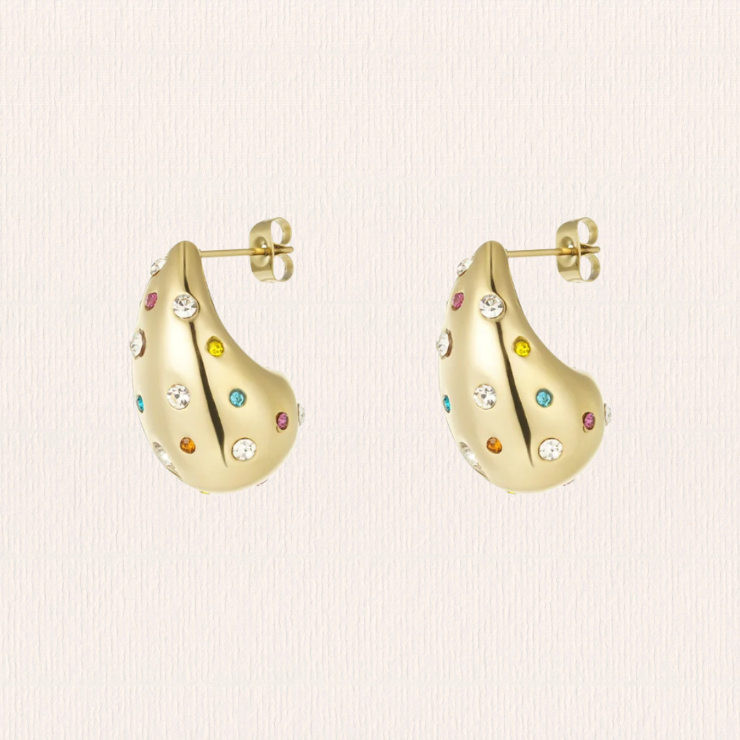 Drop oorbellen kleur