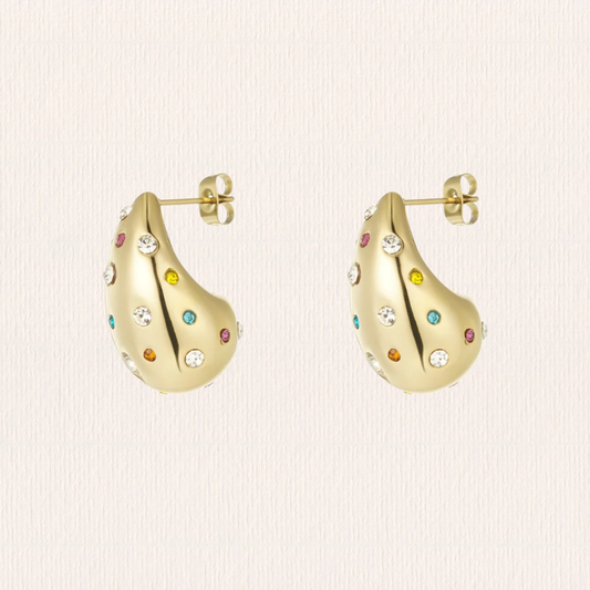 Drop oorbellen kleur