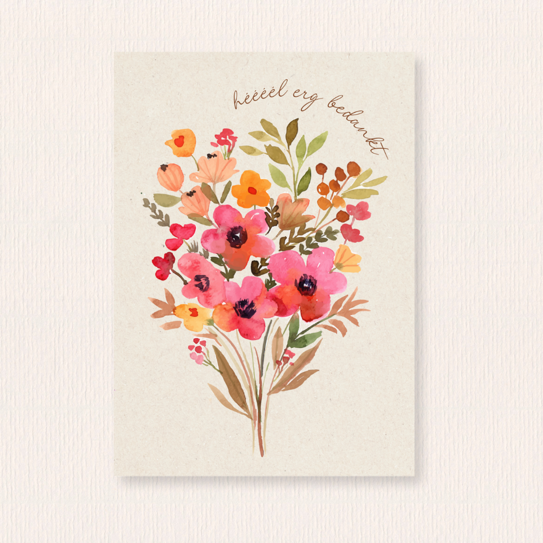 Heel erg bedankt kaart