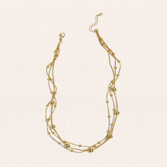 Gelaagde ketting met polkadots