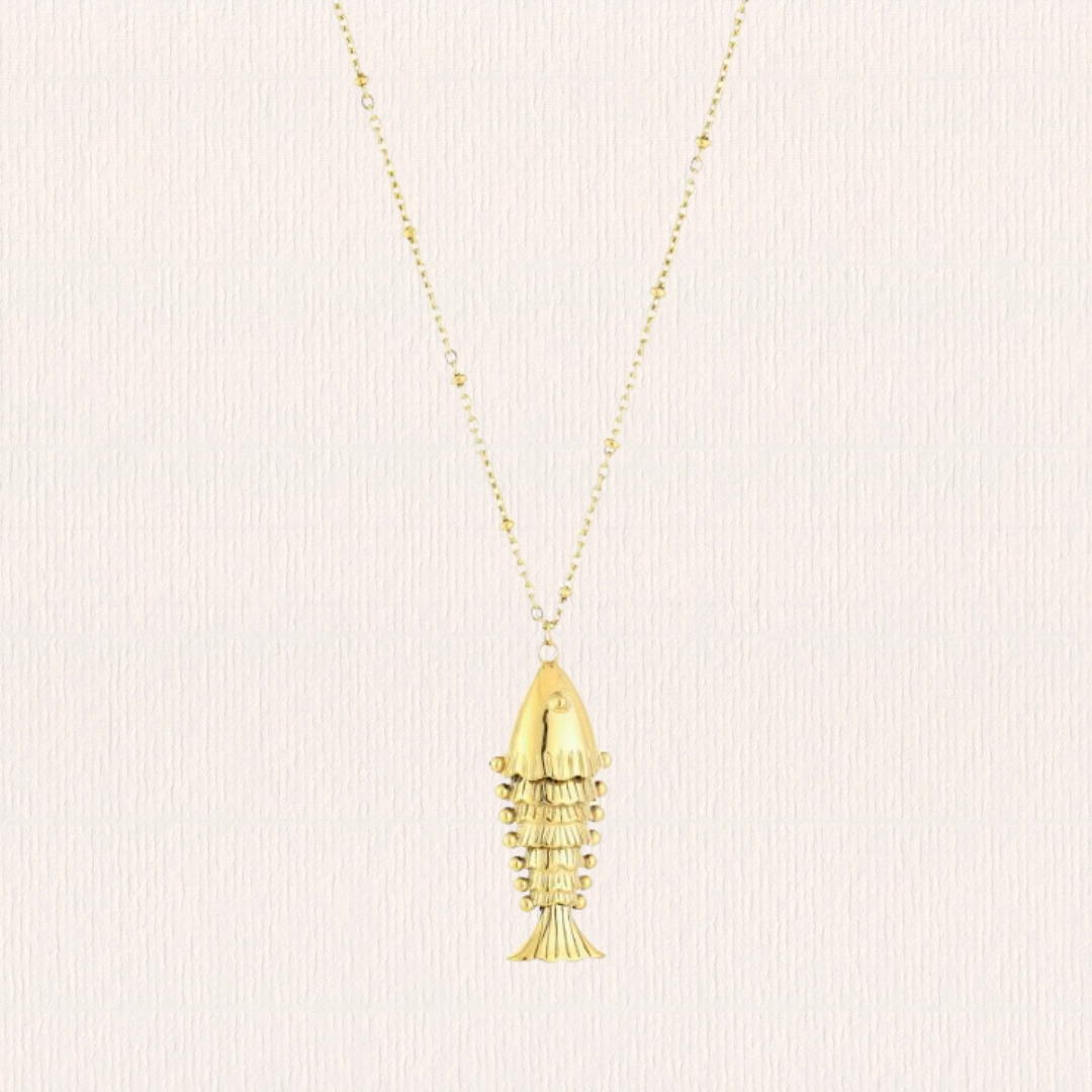 Lange ketting met vis