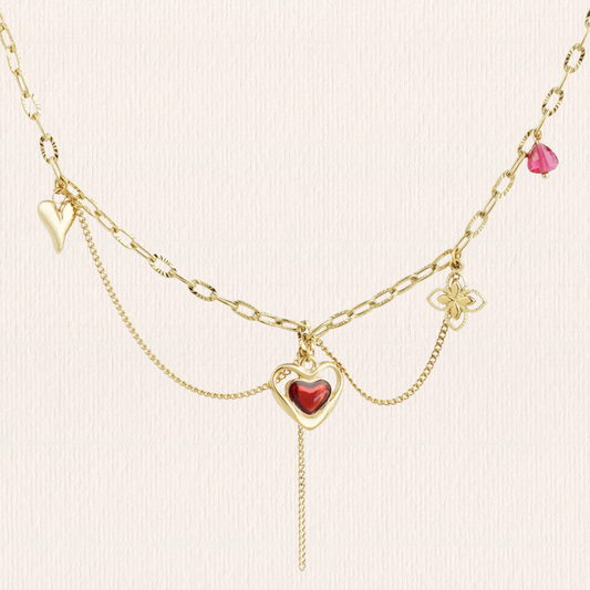 Ketting rode hartjes