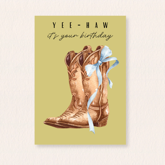 Yee-Haw it's your birthday kaart