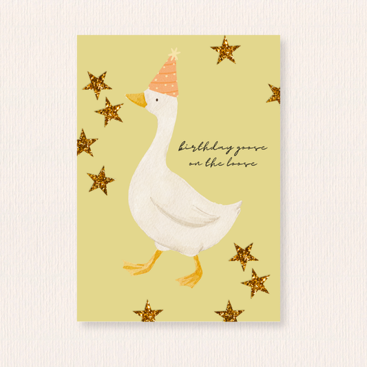 Birthday goose kaart