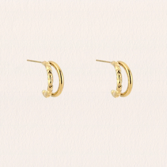 Dubbele creool oorbel