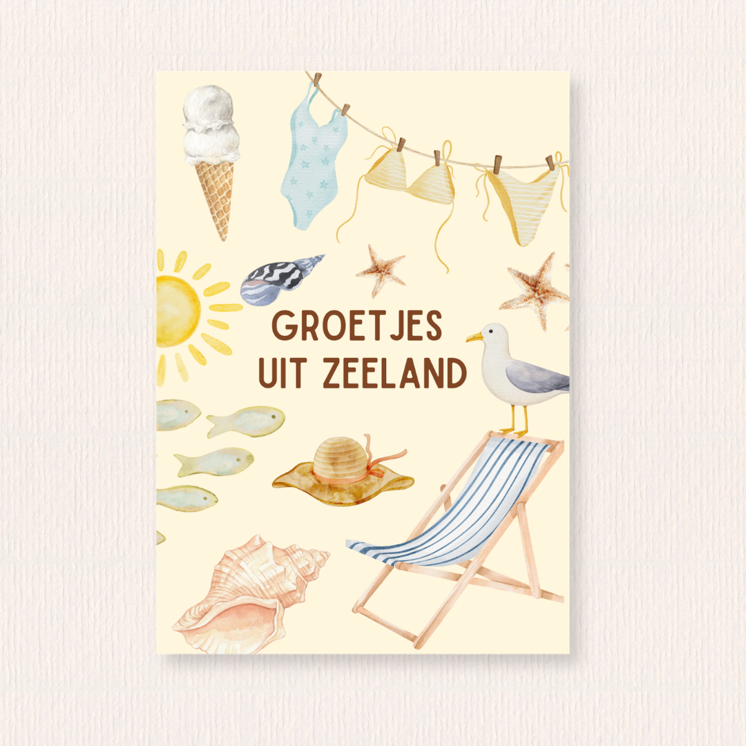 Groetjes uit Zeeland kaart