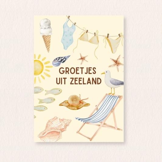 Groetjes uit Zeeland kaart