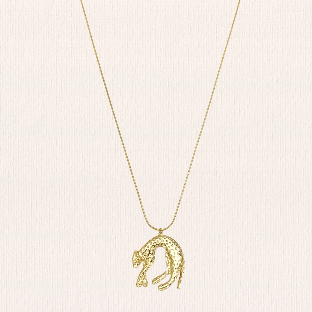 Lange ketting met luipaard