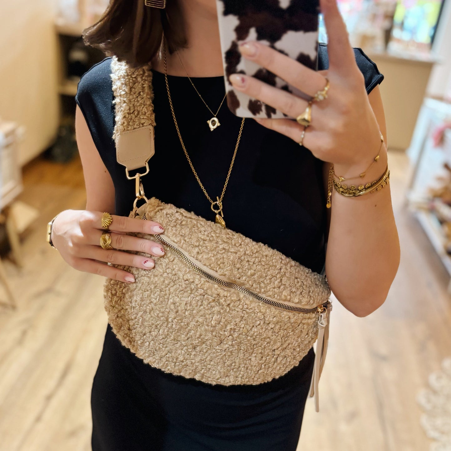 Teddy crossbodybag taupe