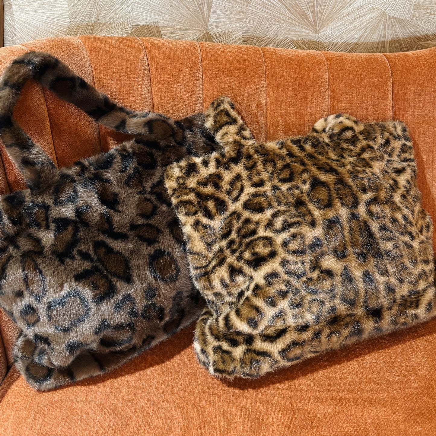 Teddy handtas luipaard donkerbruin