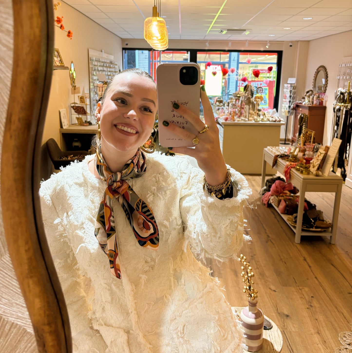 Oranje/ blauwe twilly