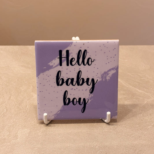 Hello baby boy tegeltje