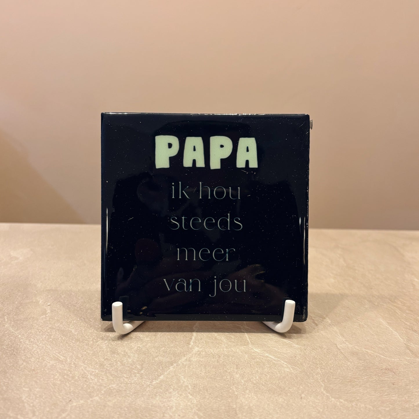 Papa ik houd steeds meer van jou tegeltje