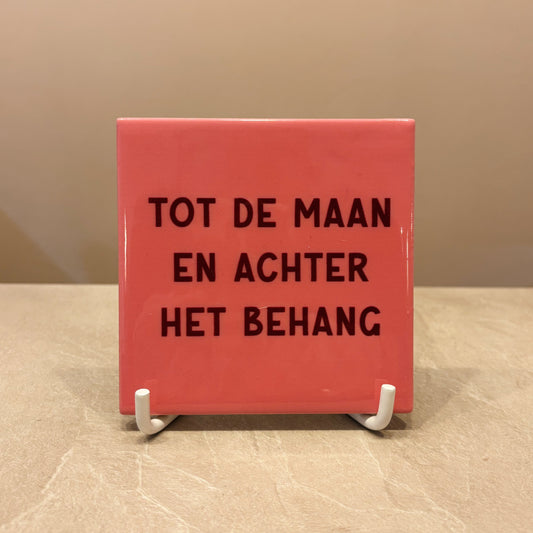 Tot de maan tegeltje