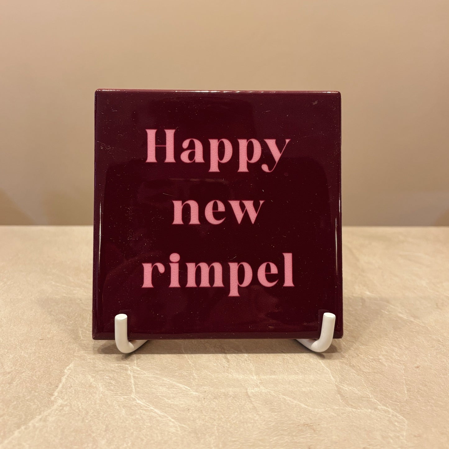 Happy new rimpel tegeltje
